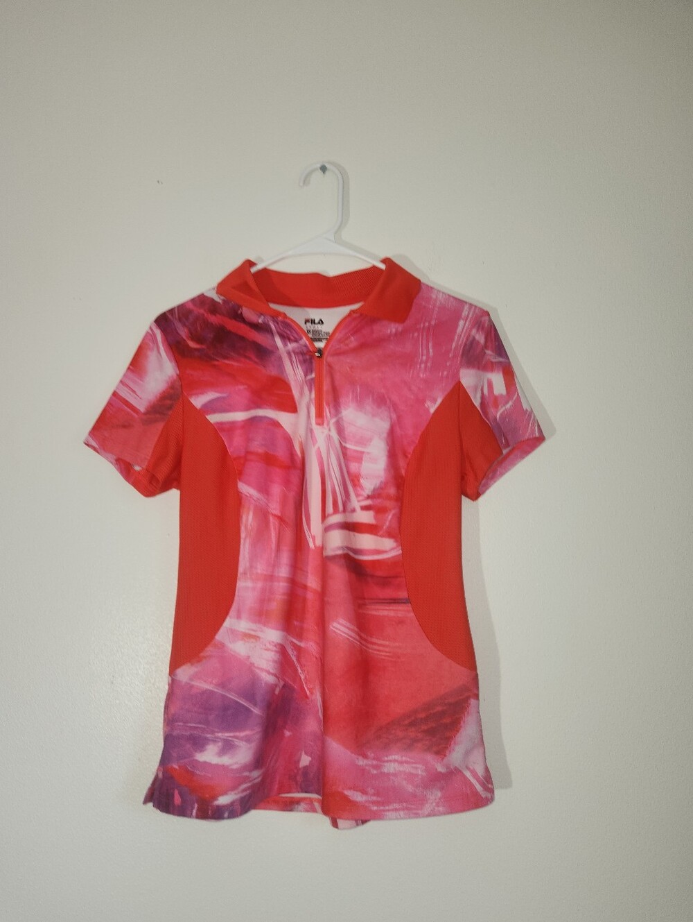 Fila Pink & Red Performance Polo